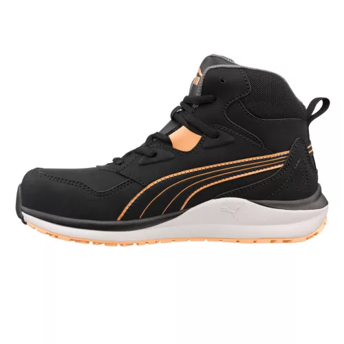 Puma Stepper BLK/Peach Mid S3S ESD HRO SR női munkavédelmi bakancs