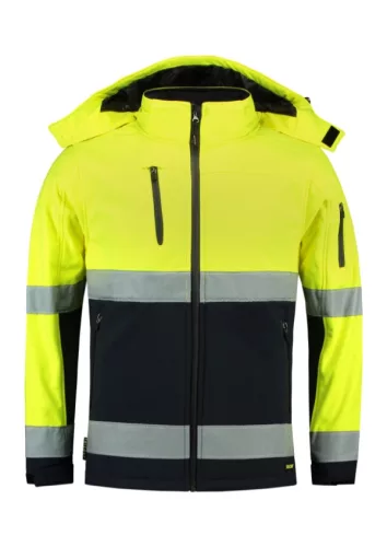 Bi-color EN ISO 20471 Softshell Softshell kabát unisex
