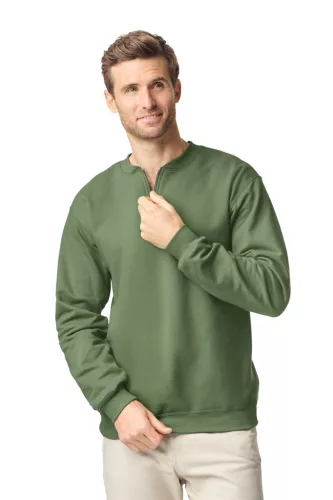 Gildan GISF008 SOFTSTYLE™ MIDWEIGHT FELNŐTT 1/4 CIPZÁRAS PULÓVER XL