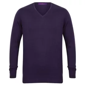 Henbury HN720 FÉRFI 12GG V-NYAKÚ PULÓVER M