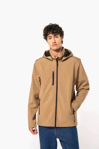 Kariban KA422 UNISZEX 3 RÉTEGŰ SOFTSHELL KAPUCNIS KABÁT LEVEHETŐ UJJAKKAL 2XL