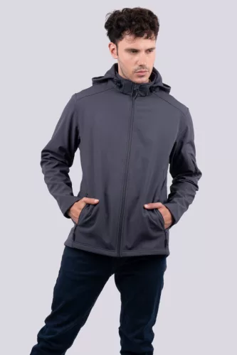 Legend Classics LE820 FÉRFI 3 RÉTEGŰ LEVEHETŐ KAPUCNIS SOFTSHELL DZSEKI L
