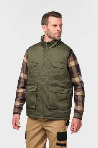 Designed To Work WK607 UNISZEX BÉLELT TÖBBZSEBES POLYCOTTON MELLÉNY S